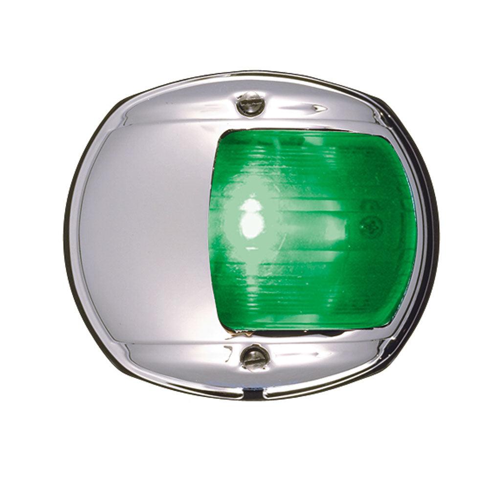 Perko LED Side Light - Green - 12V - Chrome Plated Housing - Boat Gear USA