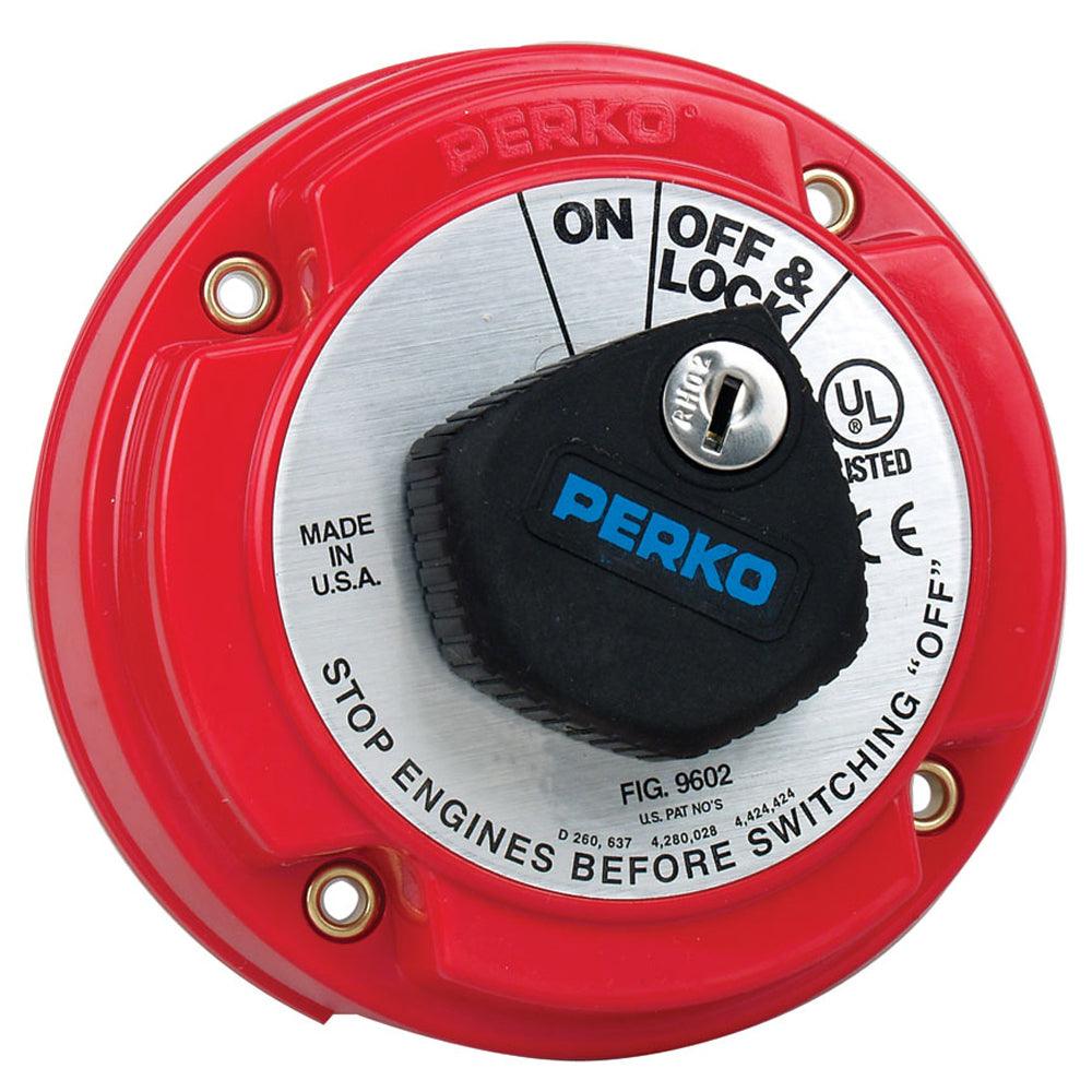 Perko Medium Duty Main Battery Disconnect Switch w/Key Lock - Boat Gear USA