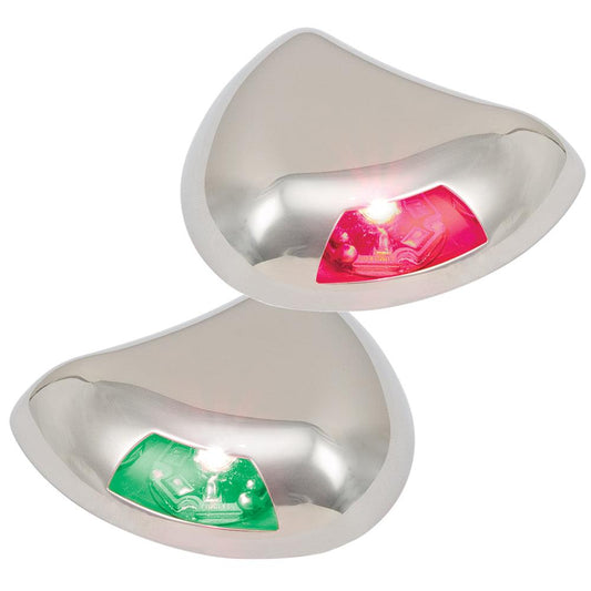 Perko Stealth Series LED Side Lights - Horizontal Mount - Red/Green - Boat Gear USA