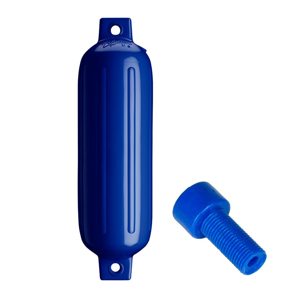Polyform G-3 Twin Eye Fender 5.5" x 19" - Cobalt Blue w/Adapter - Boat Gear USA