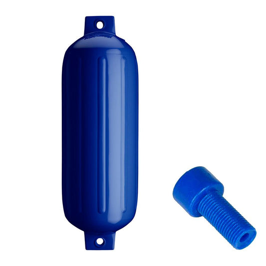 Polyform G-5 Twin Eye Fender 8.8" x 26.8" - Cobalt Blue w/Adapter - Boat Gear USA