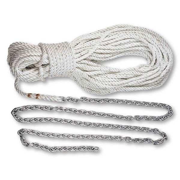 Powerwinch P10293 Anchor Rode 150' 1/2" Rope 10' 1/4" Chai - Boat Gear USA