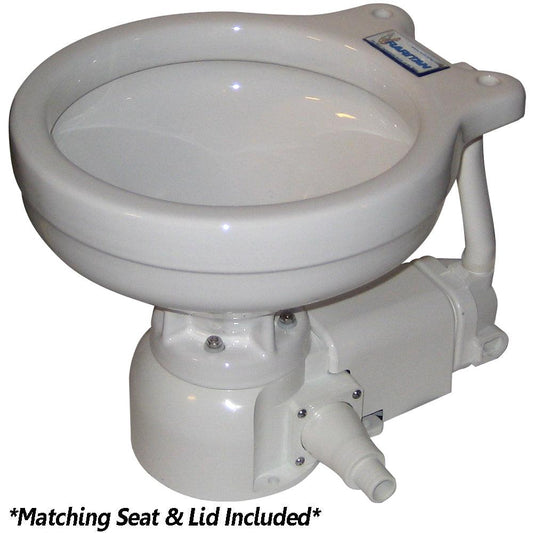 Raritan Sea Era Electric Toilet - Marine Size - Integral Pump - Straight & 90° Discharge - 12v - Boat Gear USA