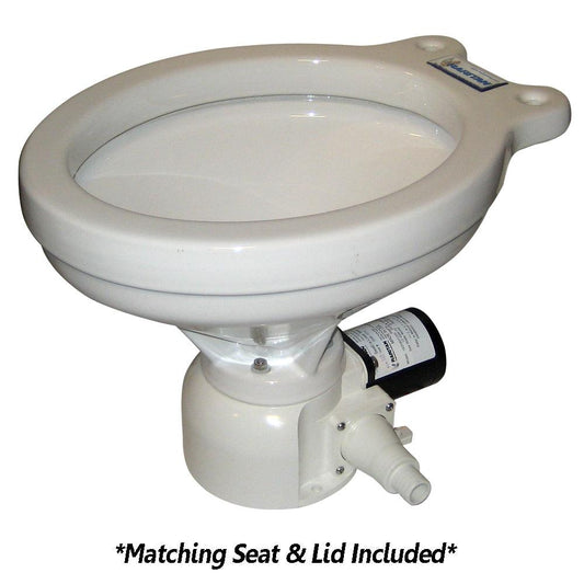 Raritan Sea Era Toilet - Household Style - Remote Intake Pump - Straight & 90° Discharge - Smart Toilet Control - 12v - Boat Gear USA