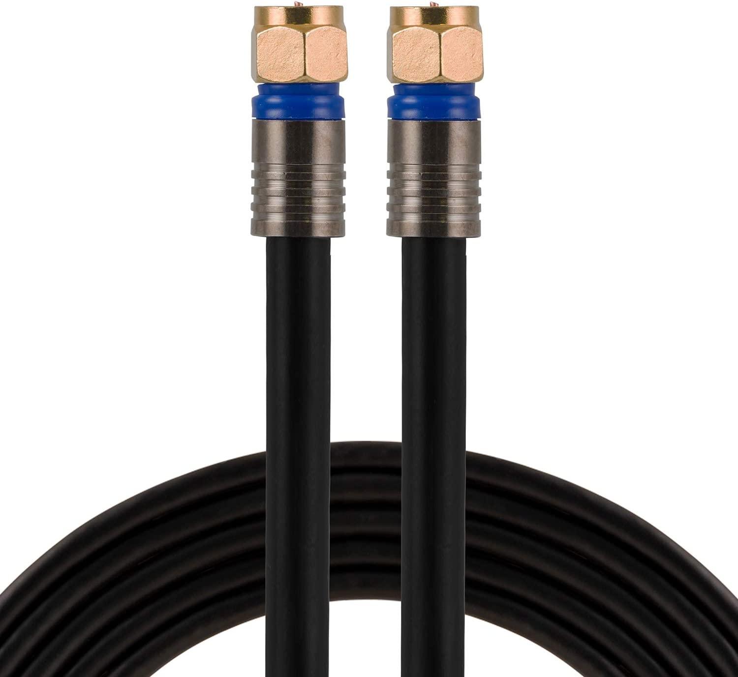Rg6 Coaxial Cable 50' With F-type Connectors - Boat Gear USA
