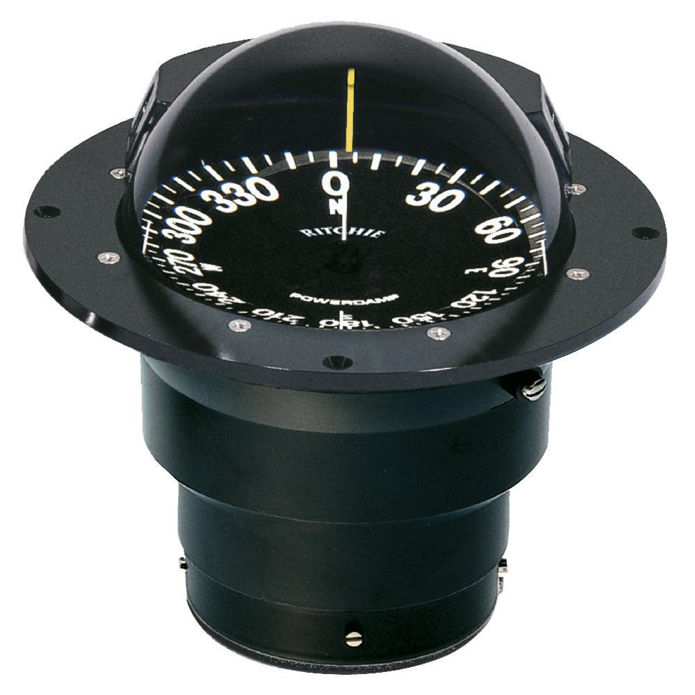 Ritchie FB-500 Globemaster Compass - Flush Mount - Black - 12V - 5 Degree Card - Boat Gear USA