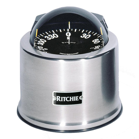 Ritchie SP-5-C GlobeMaster Compass - Pedestal Mount - Stainless Steel - 12V - 5 Degree Card - Boat Gear USA