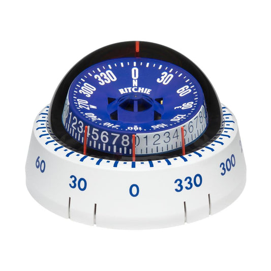 Ritchie XP-98W X-Port Tactician Compass - Surface Mount - White - Boat Gear USA