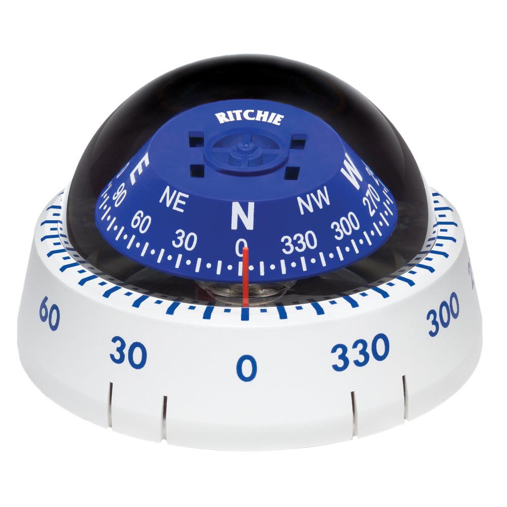 Ritchie XP-99W Kayaker Compass - Surface Mount - White - Boat Gear USA