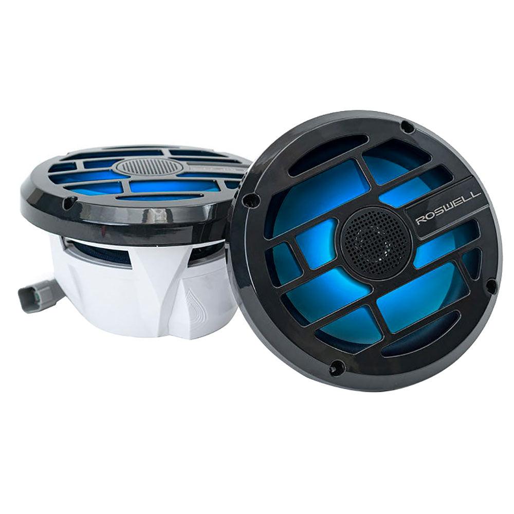 Roswell R Series 6.5” Marine Speakers - Anthracite Grille - 60W RMS & 120W Peak Power - Boat Gear USA