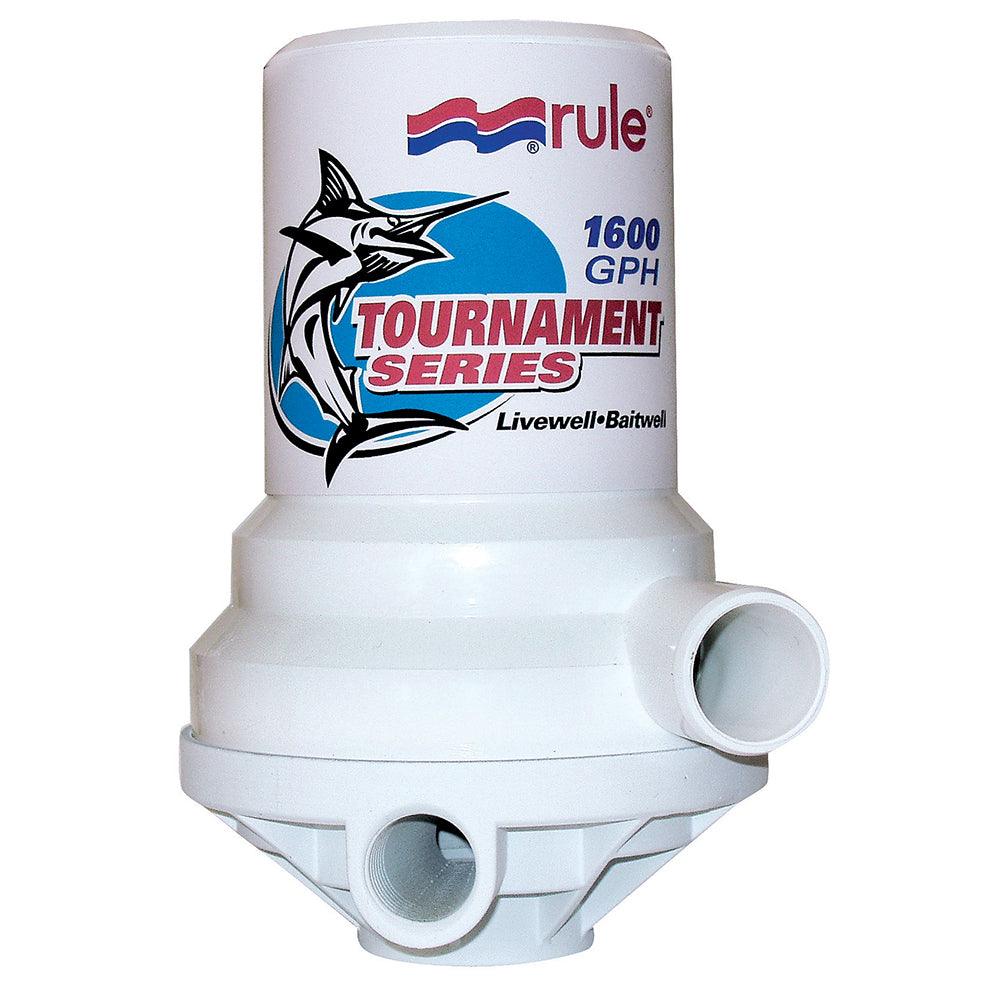 Rule Tournament Series 1600 GPH Livewell Pump Dual Port - Boat Gear USA