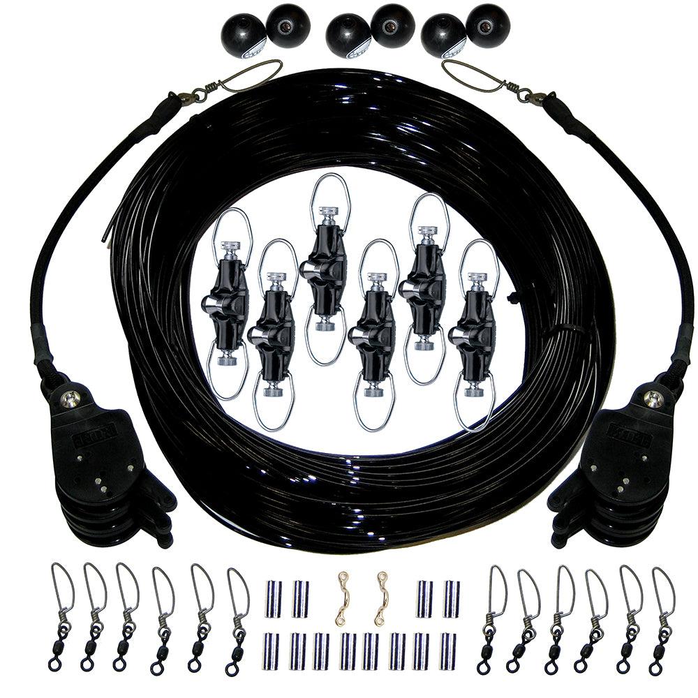 Rupp Triple Rigging Kit W/Lok-Ups & Nok-Outs - 520' Black Mono Cord - Boat Gear USA
