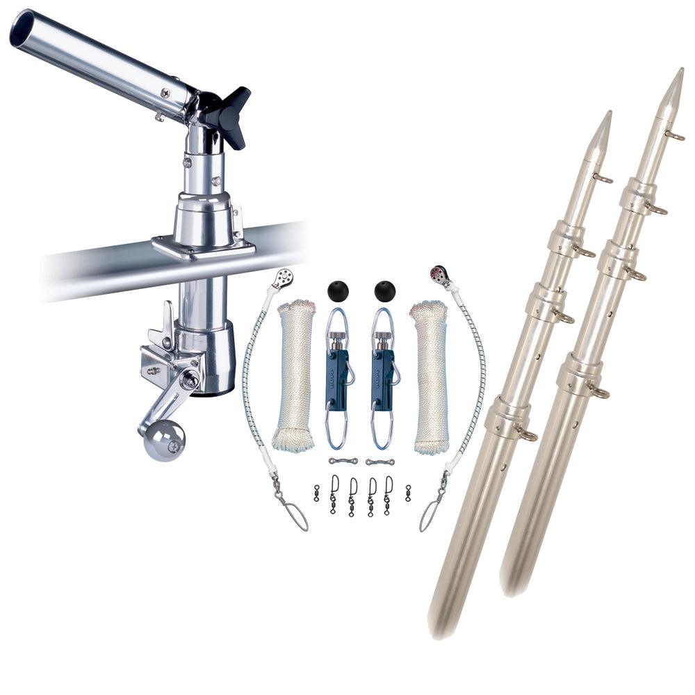 Rupp Z-30 Top Gun Outrigger Kit w/18' Poles & Complete Single Line Rig ...