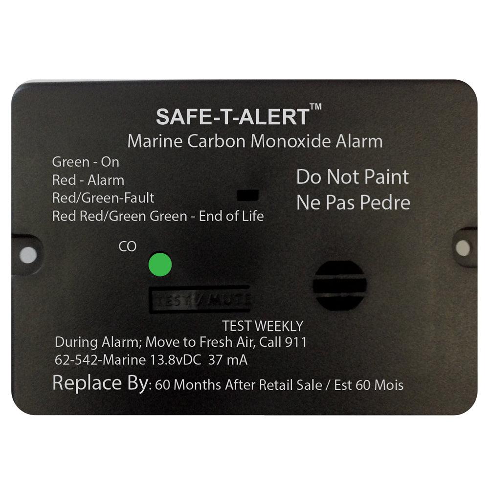 Safe-T-Alert 62 Series Carbon Monoxide Alarm w/Relay - 12V - 62-542-R-Marine - Flush Mount - Black - Boat Gear USA