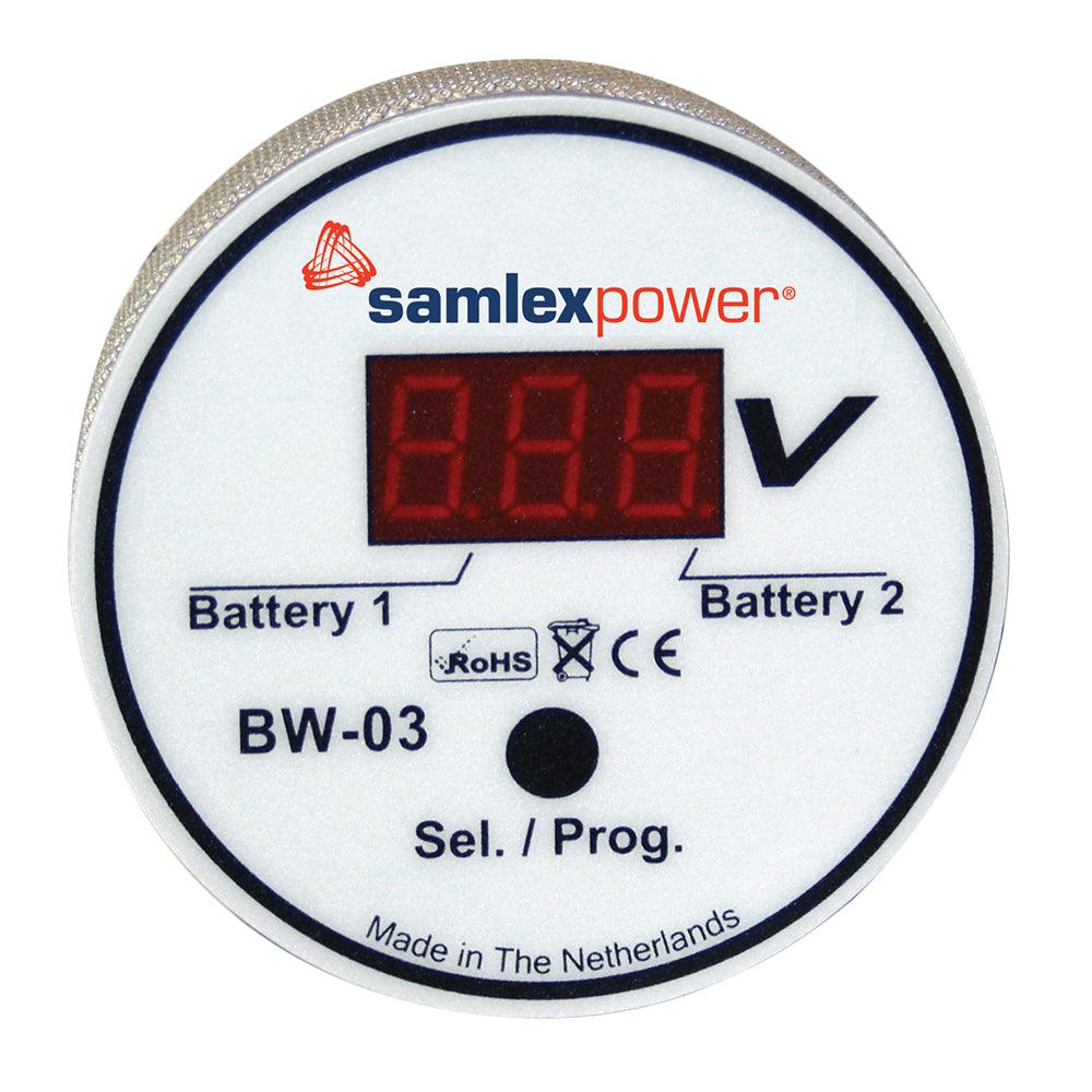 Samlex Dual Battery Monitor - 12V or 24V - Auto Detection - Boat Gear USA