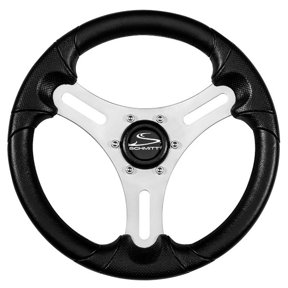 Schmitt & Ongaro Torcello Lite 13" Wheel - Black Polyurethane Wheel w/Silver Spokes & Black Cap- 3/4" Tapered Shaft - Boat Gear USA