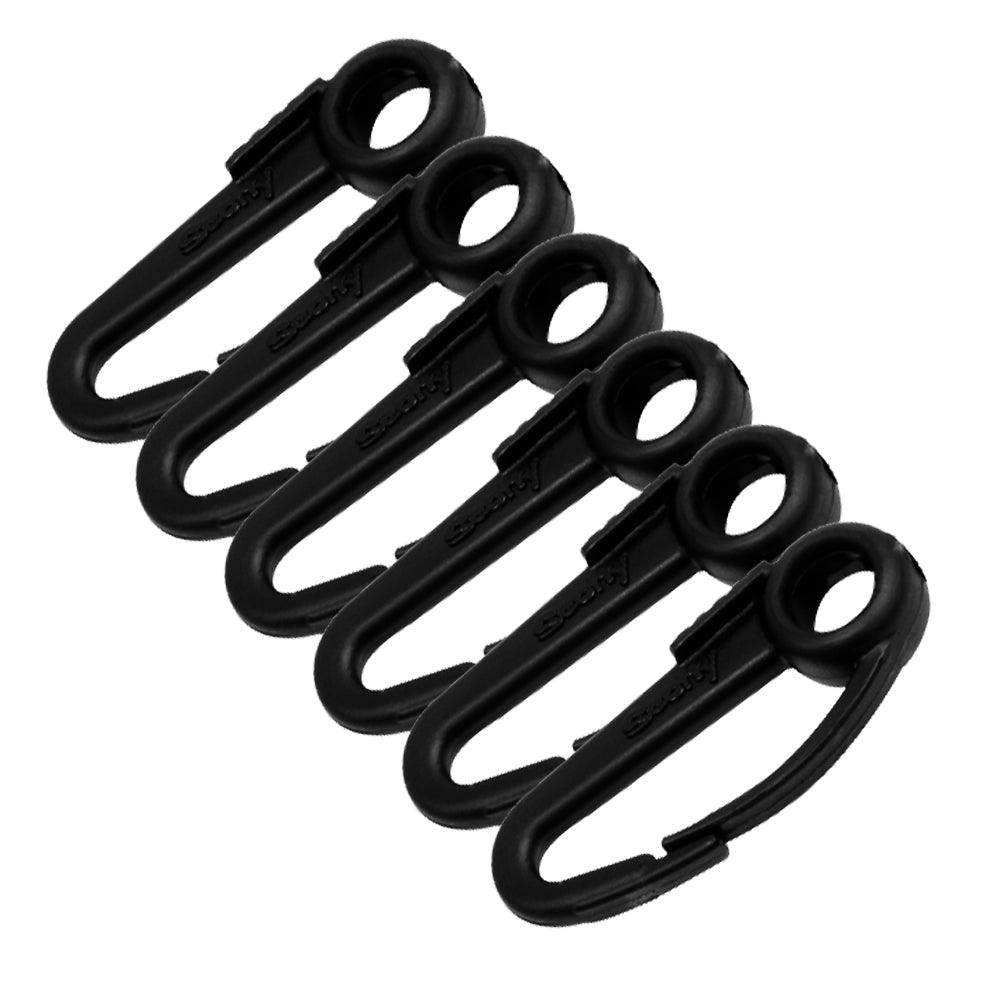 Scotty Nylon Snap Hook Black 6-Pack - Boat Gear USA