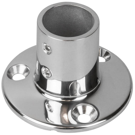 Sea-Dog Rail Base Fitting 2-3/4" Round Base 90° 316 Stainless Steel - 1" OD - Boat Gear USA