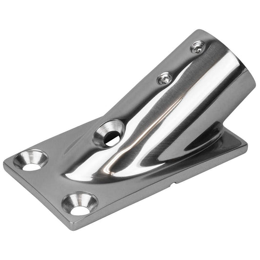 Sea-Dog Rail Base Fitting Rectangular Base 30° 316 Stainless Steel 7/8" OD - Boat Gear USA