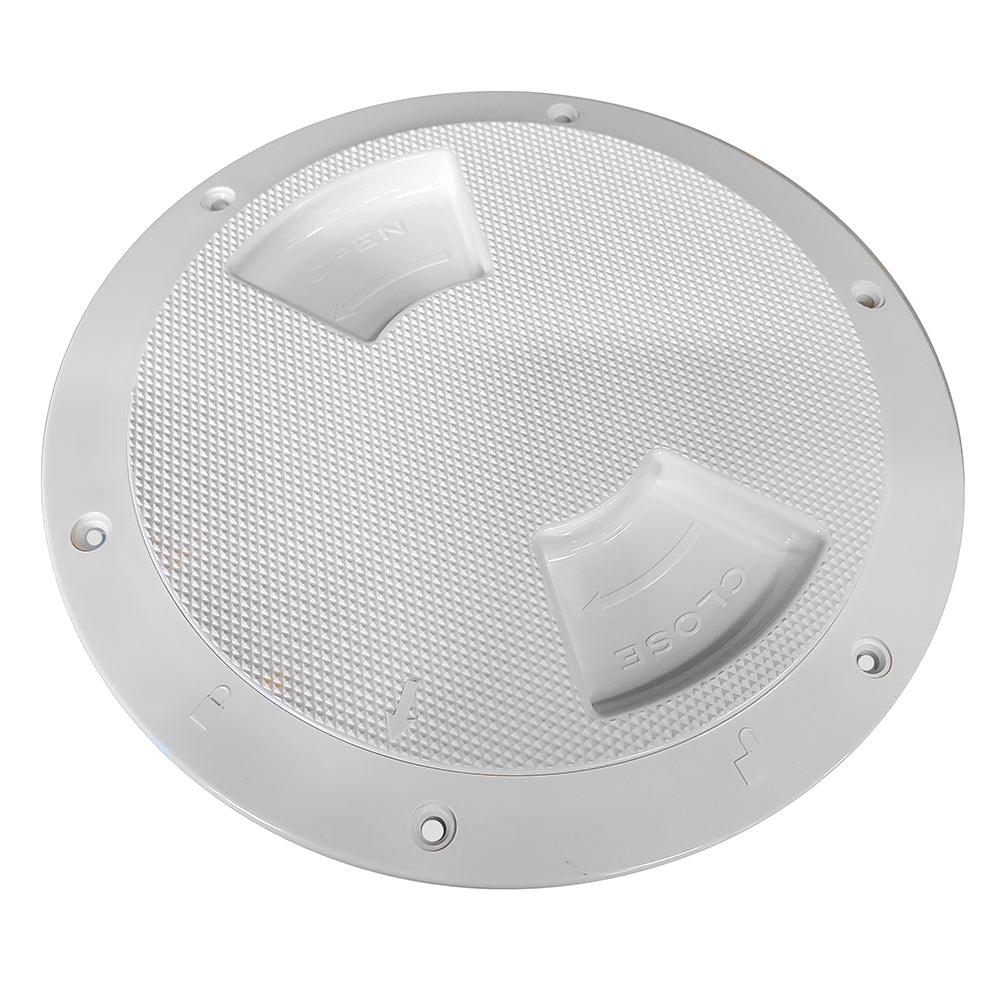 Sea-Dog Textured Quarter Turn Deck Plate - White - 5" - Boat Gear USA