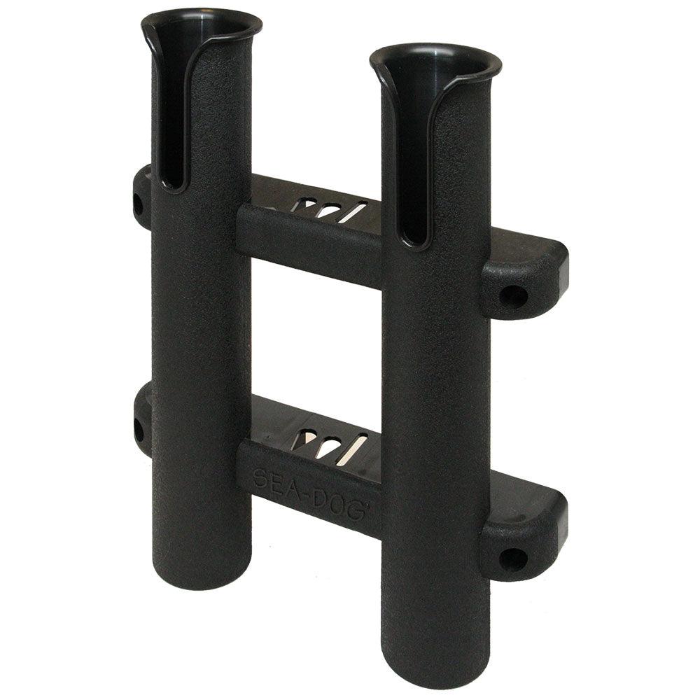 Sea-Dog Two Pole Side Mount Rod Storage Rack - Black - Boat Gear USA