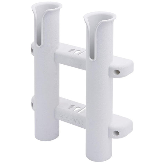 Sea-Dog Two Pole Side Mount Rod Storage Rack - White - Boat Gear USA