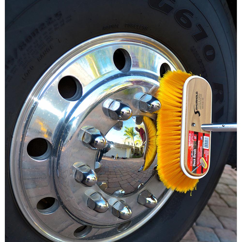Shurhold 10" Polystyrene Medium Bristle Deck Brush - Boat Gear USA