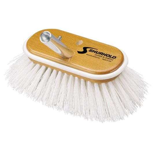 Shurhold 6" Polypropylene Stiff Bristle Deck Brush - Boat Gear USA