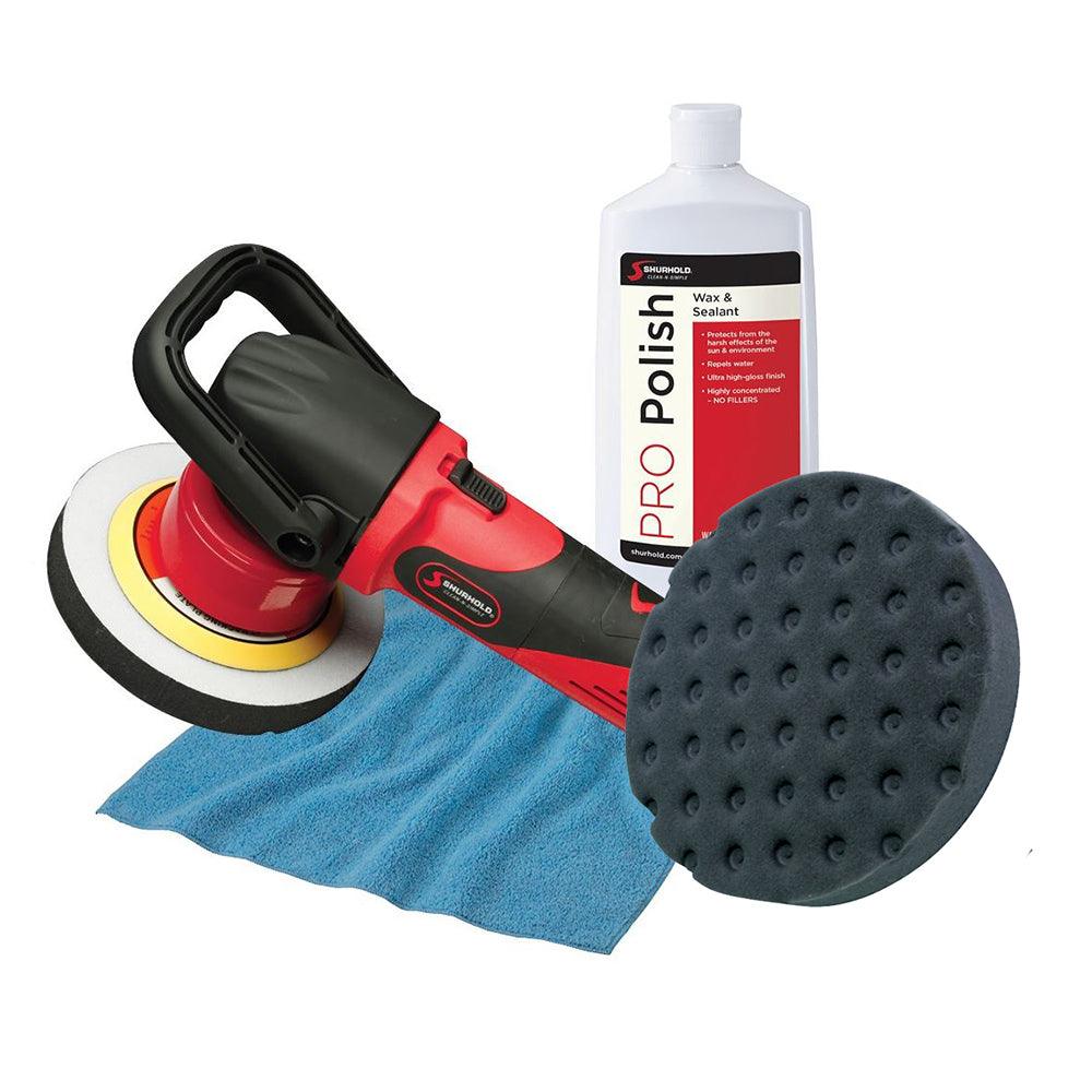 Shurhold Dual Action Polisher Start Kit w/Pro Polish, Pad & MicroFiber Towel - Boat Gear USA