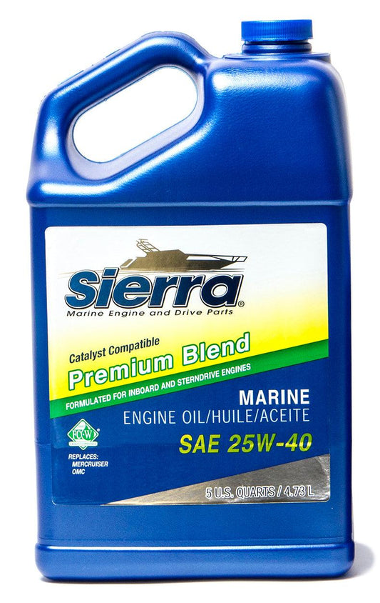 SIERRAMARINE - CATALYST OIL 25W40 5 QUART - 18-9400CAT-4 - Boat Gear USA