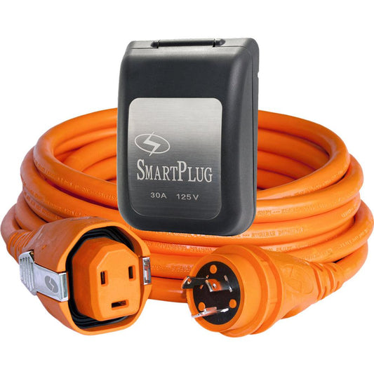 SmartPlug 30 AMP SmartPlug/Twist Type Cordset w/Black Inlet Cover- 50' - Boat Gear USA