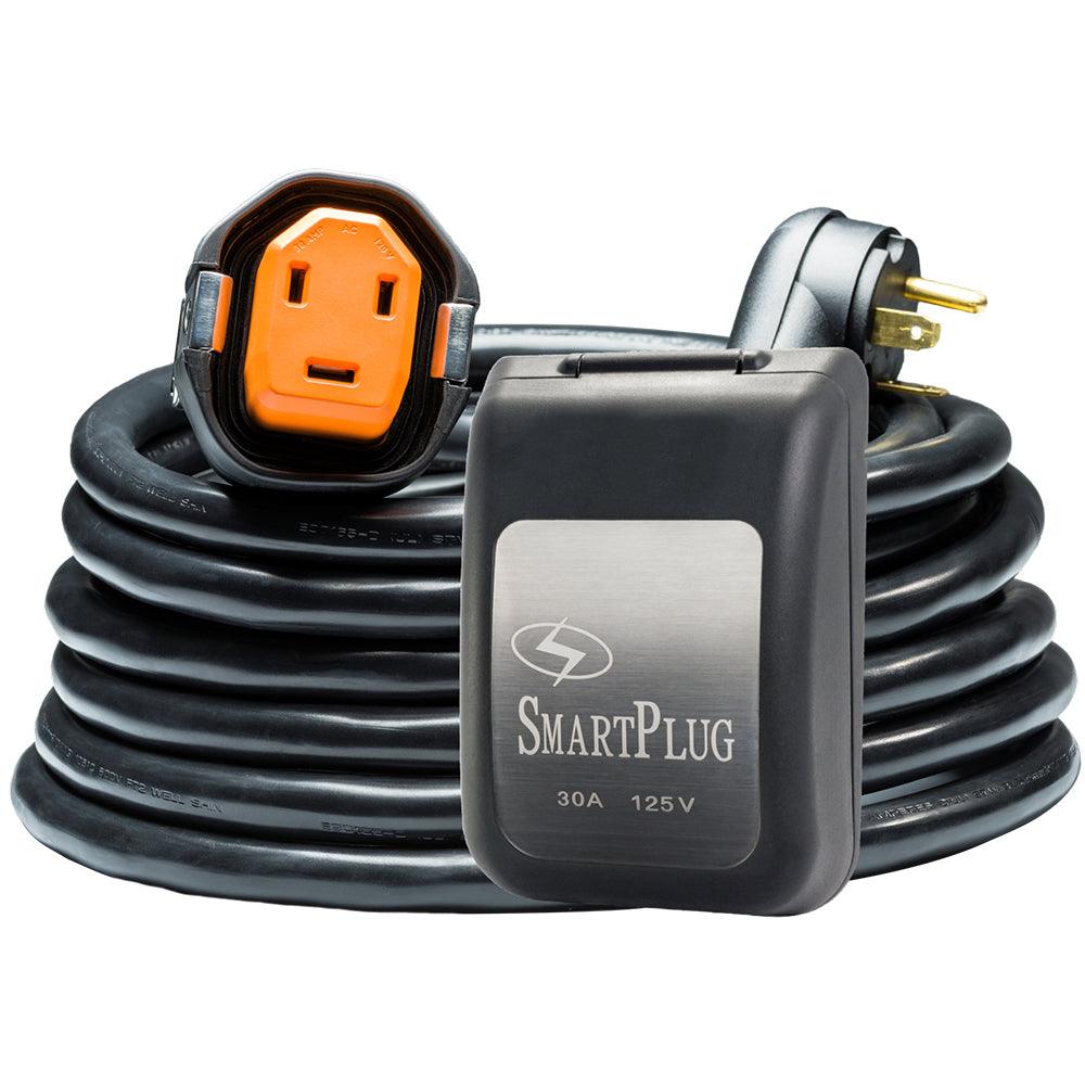SmartPlug RV Kit 30 AMP Dual Configuration Cordset & Black Inlet Combo - 30' - Boat Gear USA
