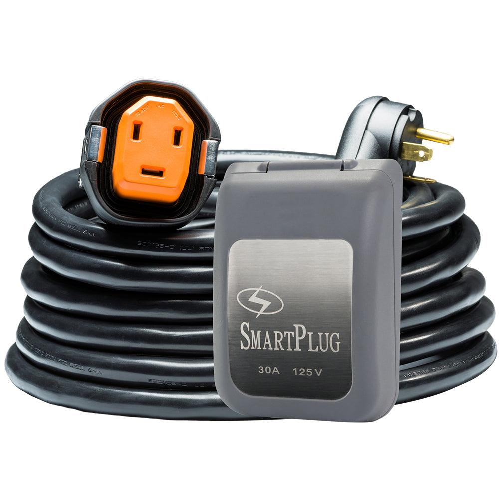 SmartPlug RV Kit 30 AMP Dual Configuration Cordset & Grey Inlet Combo - 30' - Boat Gear USA