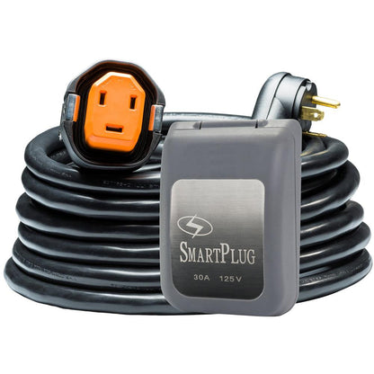 SmartPlug RV Kit 30 AMP Dual Configuration Cordset & Grey Inlet Combo - 30' - Boat Gear USA