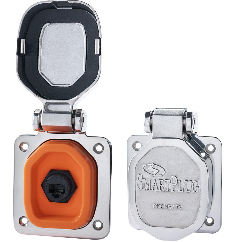 SmartPlug Single Ethernet Connector - Stainless Steel - Boat Gear USA