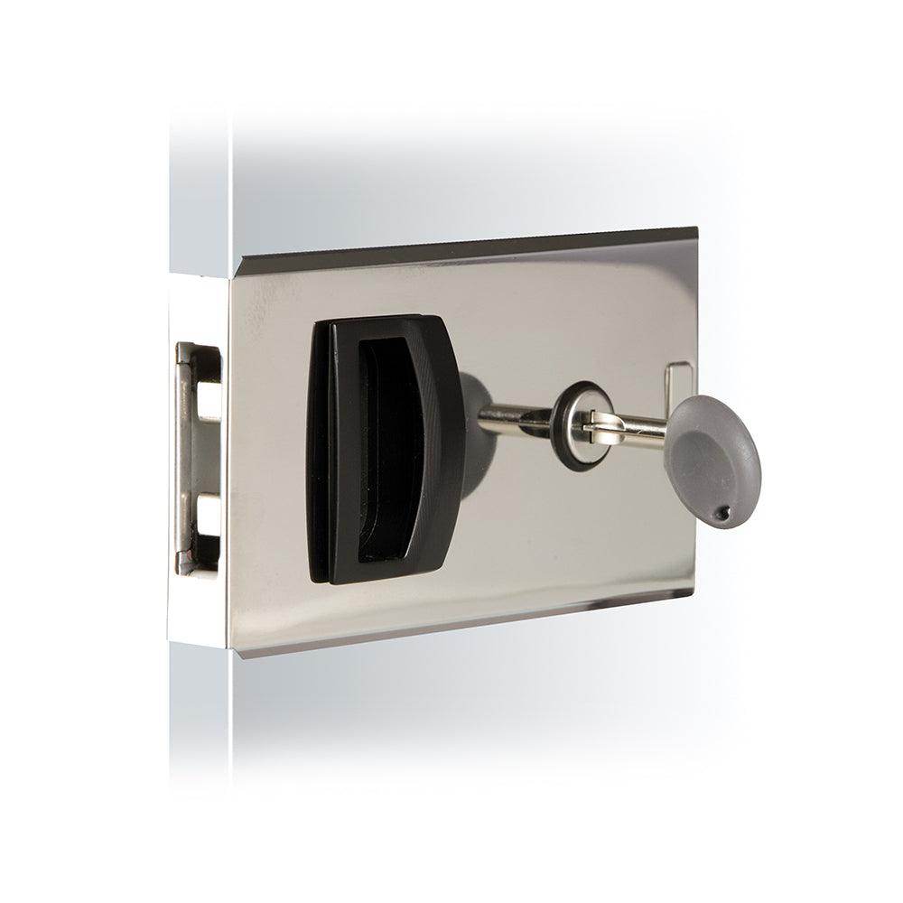 Southco Flush Sliding Door Latch - Square - Aluminum - Boat Gear USA