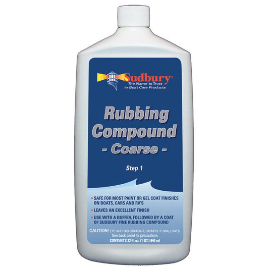 Sudbury Rubbing Compound Coarse - Step 1 - 32oz Fluid - Boat Gear USA