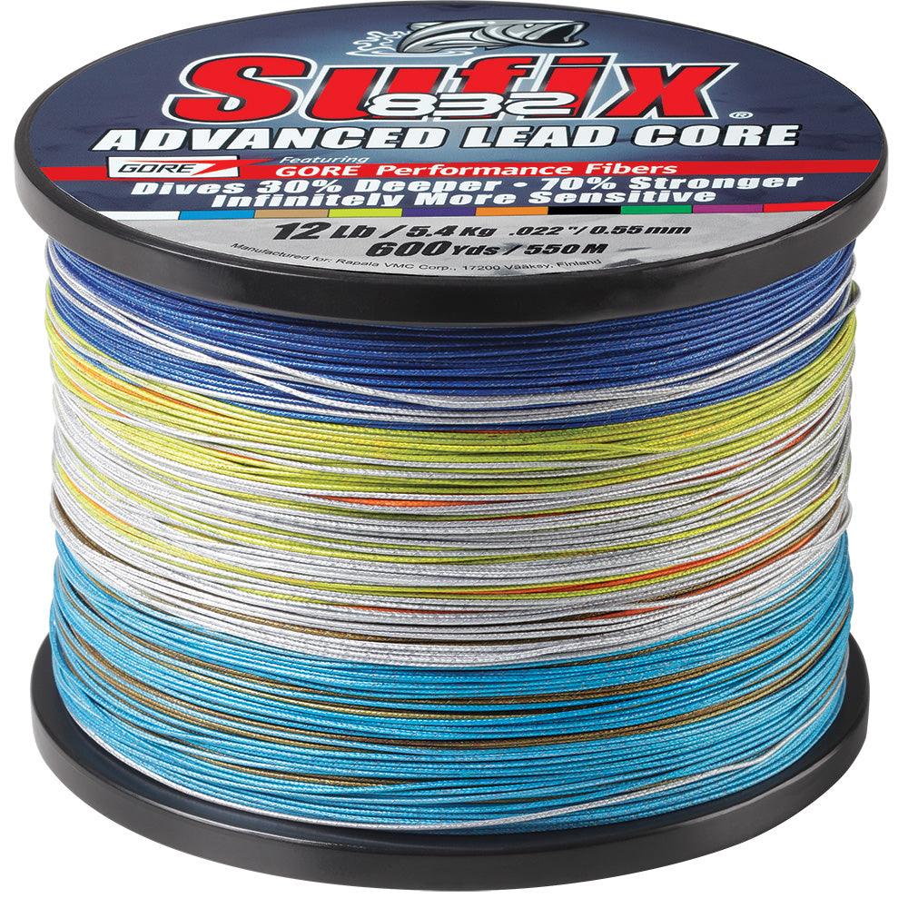 Sufix 832 Advanced Lead Core - 12lb - 10-Color Metered - 600 yds - Boat Gear USA