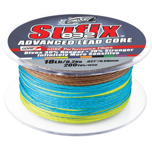 Sufix 832 Advanced Lead Core - 18lb - 10-Color Metered - 200 yds - Boat Gear USA