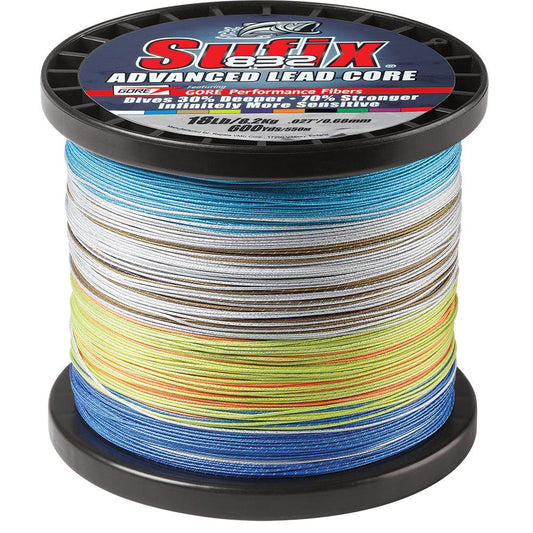 Sufix 832 Advanced Lead Core - 18lb - 10-Color Metered - 600 yds - Boat Gear USA