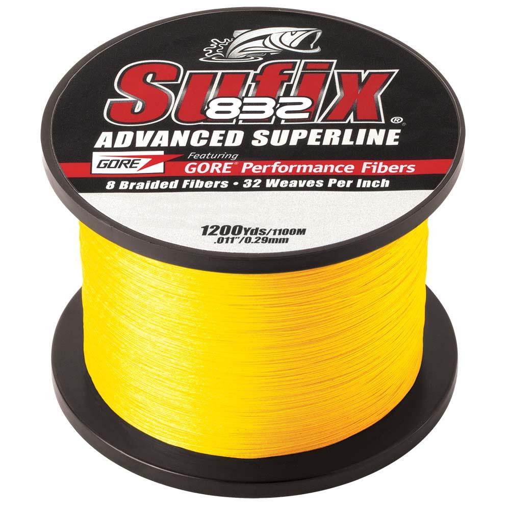 Sufix 832® Advanced Superline® Braid - 10lb - Hi-Vis Yellow - 1200 yds - Boat Gear USA