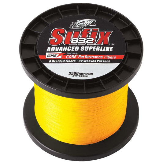 Sufix 832® Advanced Superline® Braid - 10lb - Hi-Vis Yellow - 3500 yds - Boat Gear USA