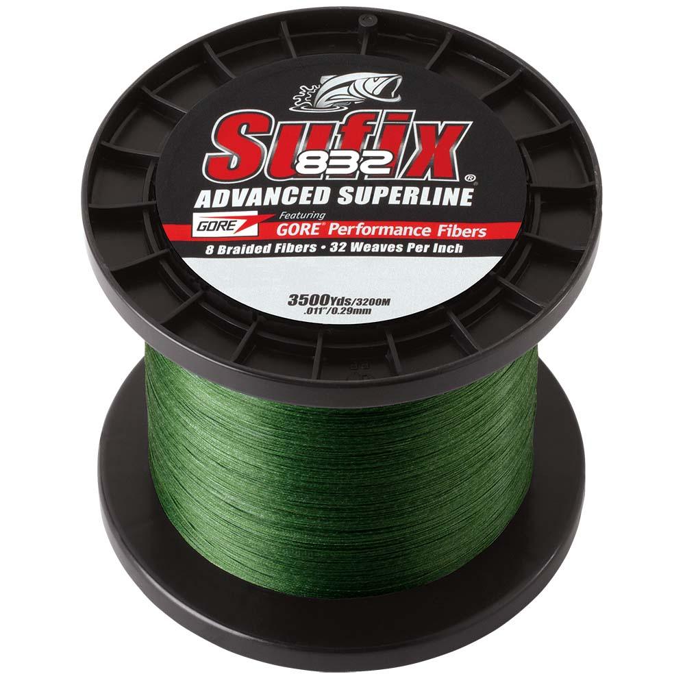 Sufix 832® Advanced Superline® Braid - 10lb - Low-Vis Green - 3500 yds - Boat Gear USA