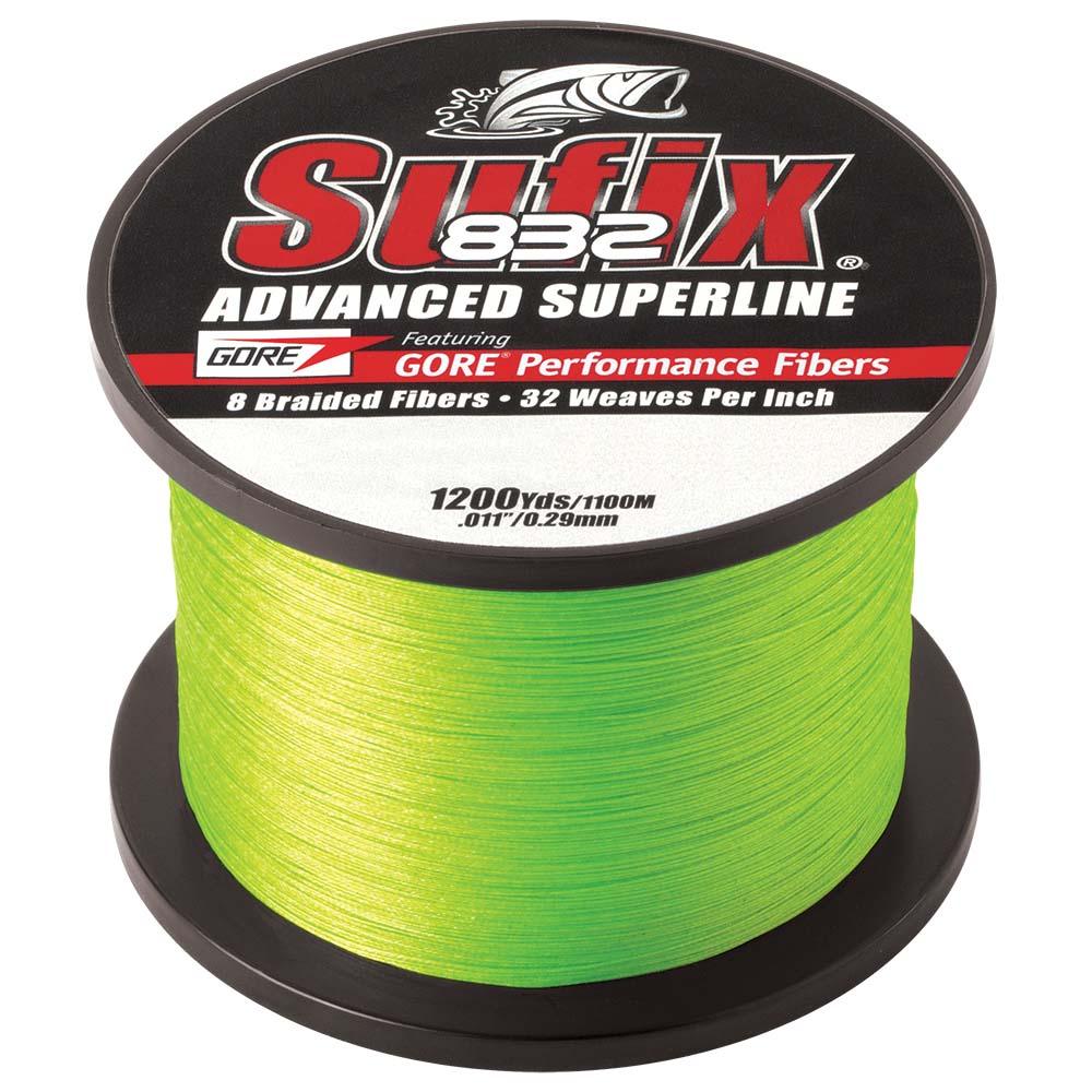 Sufix 832® Advanced Superline® Braid - 10lb - Neon Lime - 1200 yds - Boat Gear USA