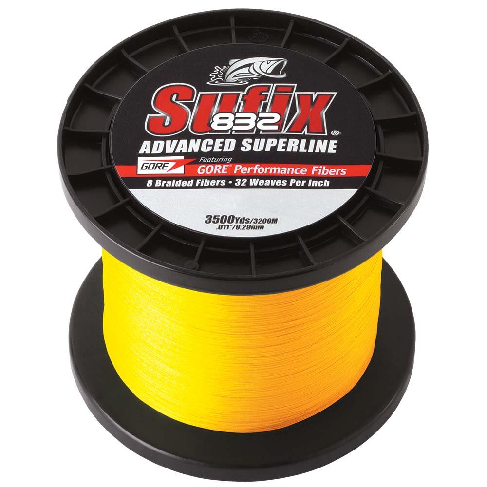 Sufix 832® Advanced Superline® Braid - 15lb - Hi-Vis Yellow - 3500 yds - Boat Gear USA