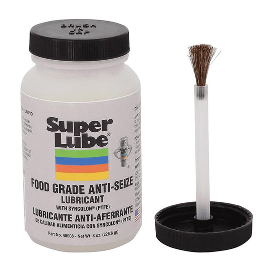 Super Lube Food Grade Anti-Seize w/Syncolon® (PTFE) - 8oz Brush Bottle - Boat Gear USA