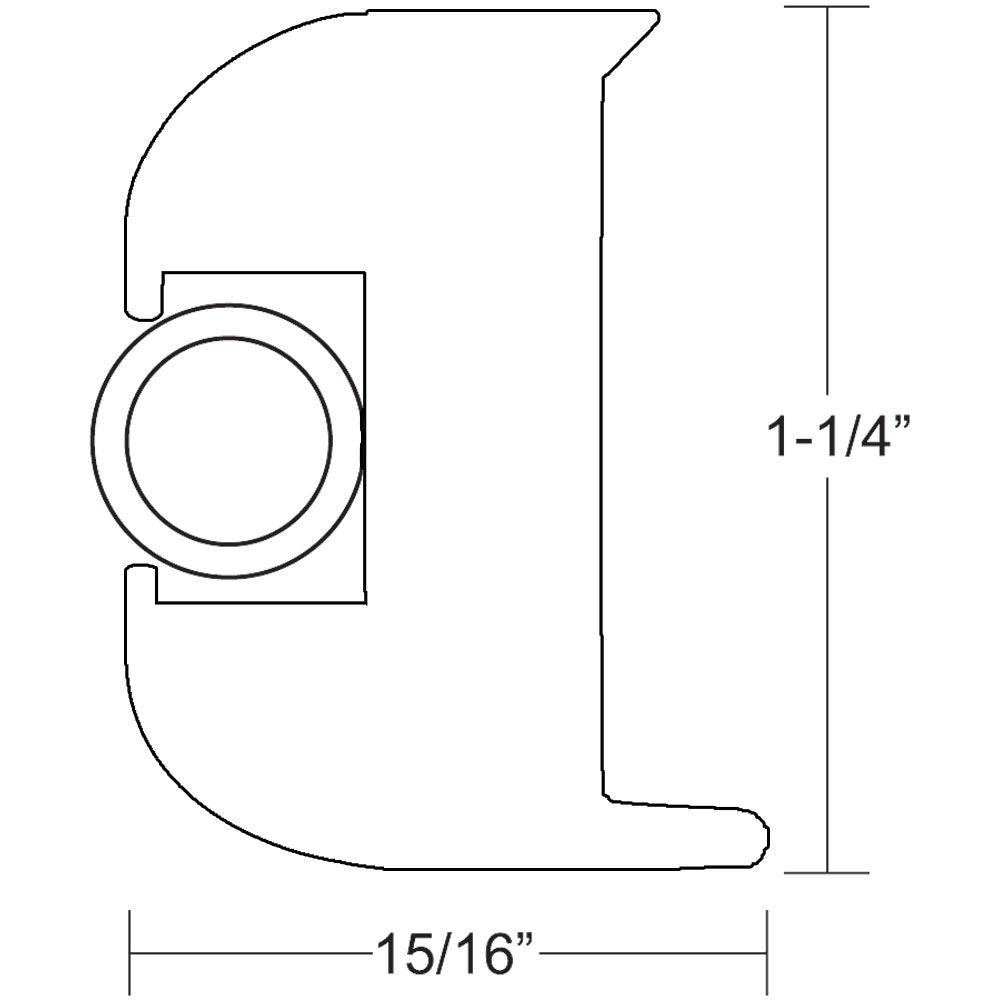 TACO Flex Vinyl Rub Rail Kit - White w/White Insert - 50' - Boat Gear USA