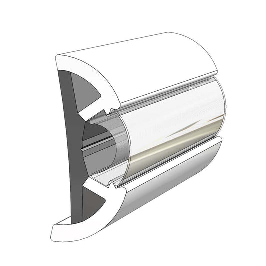 TACO Large SuproFlex Rub Rail - 2.5" x 1" - Arctic White - Boat Gear USA