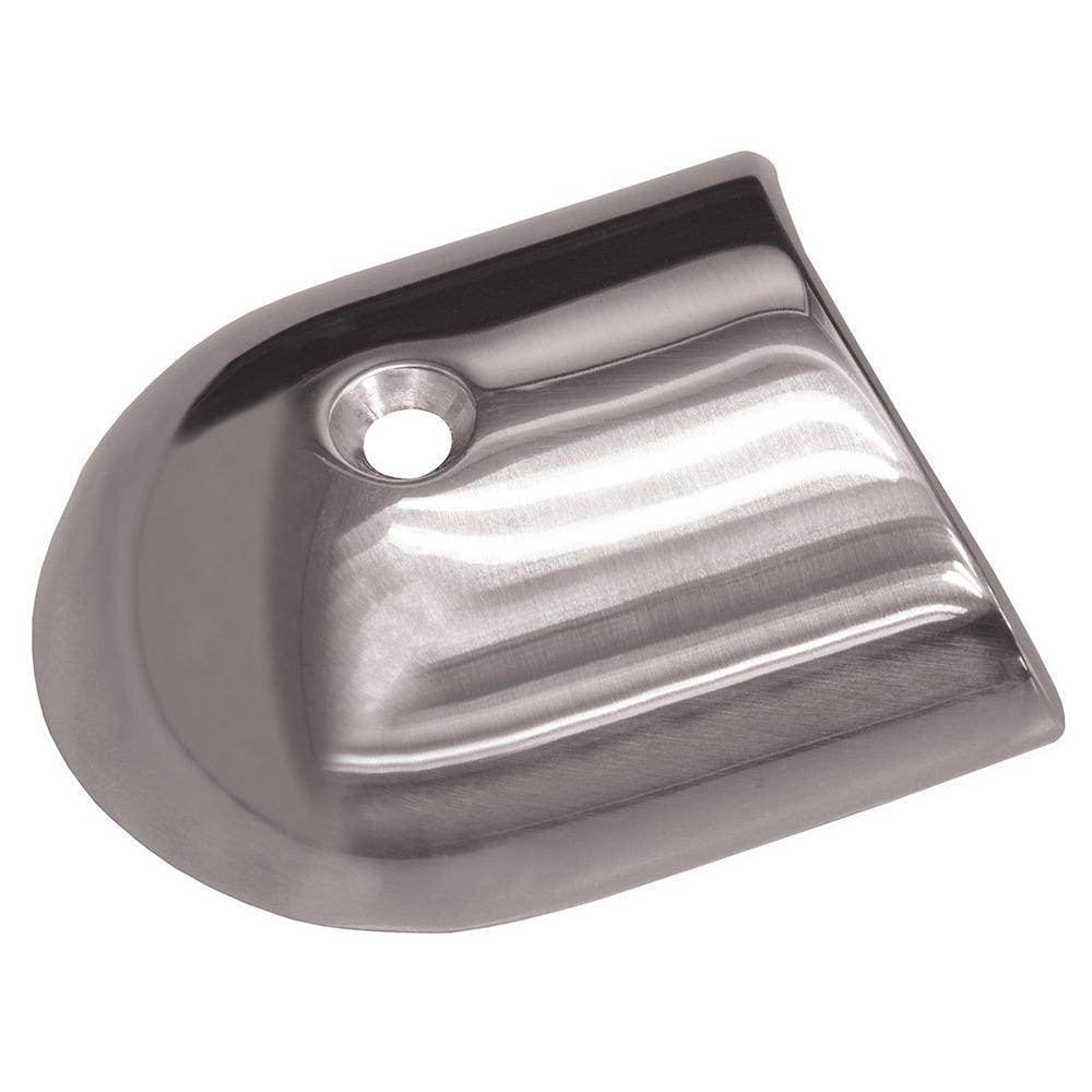 TACO Polished Stainless Steel 2-19/64’’ Rub Rail End Cap - Boat Gear USA