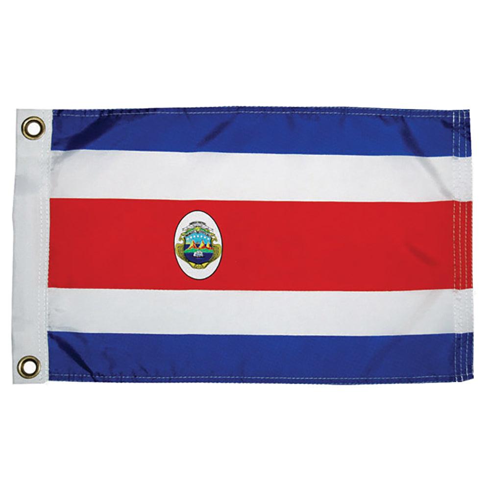Taylor Made Costa Rican Nylon Flag 12" x 18" - Boat Gear USA